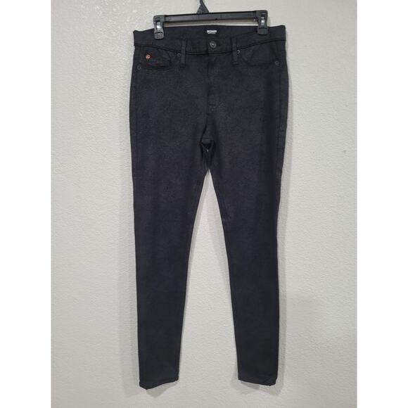 HUDSON Women's Nico Mid Rise Super Skinny Jean Black‎ Jeans size 30 #P3 - Picture 1 of 6